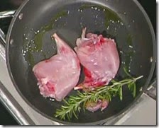 Coniglio alla cacciatora con sformatino di patate, porri e tartufo