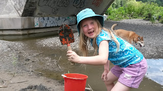 digging up mud