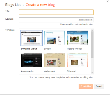 Start a blog with blogger today