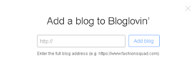 masukkan alamat url blog di bloglovin