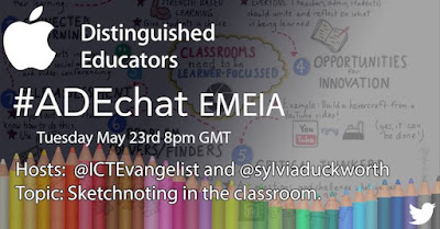 Sketchnoting for Educators with @SylviaDuckworth @ICTEvangelist #ADEchat