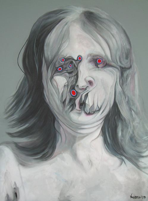 buddy nestor pinturas rostos distorcidos bizarros