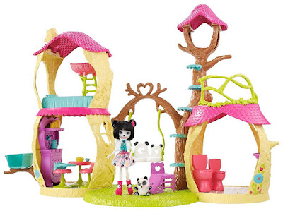 ENCHANTIMALS - Casa Divertida Panda del Árbol + Muñeca Prue Panda | Mattel 2017 |  contenido juguete