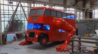 London Double Decker Bus Doing Push Ups For Olympics Seen On www.cars-motors-modification.blogspot.com