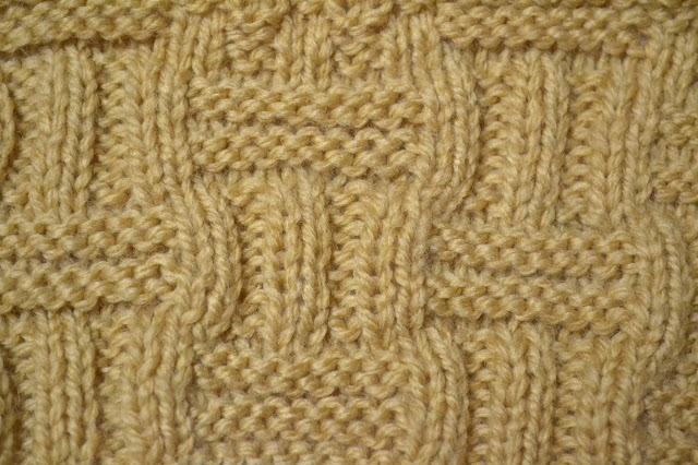 Double Basket Weave Knit Stitch Pattern