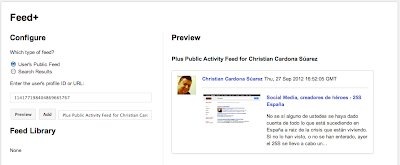 Vista previa del feed de Google Plus de Christian Cardona Suárez 