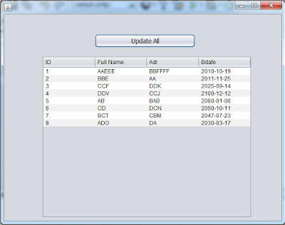  How To Update All MySQL DataBase Values Using JTable In Java NetBeans Java Update MySQL Data Using JTable