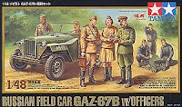 Tamiya 1/48 RUSSIAN FIELD CAR GAZ-67B w/OFFICERS(89767) Color Guide & Paint Conversion Chart　