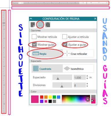 uso de la regla y guias en silhouette studio