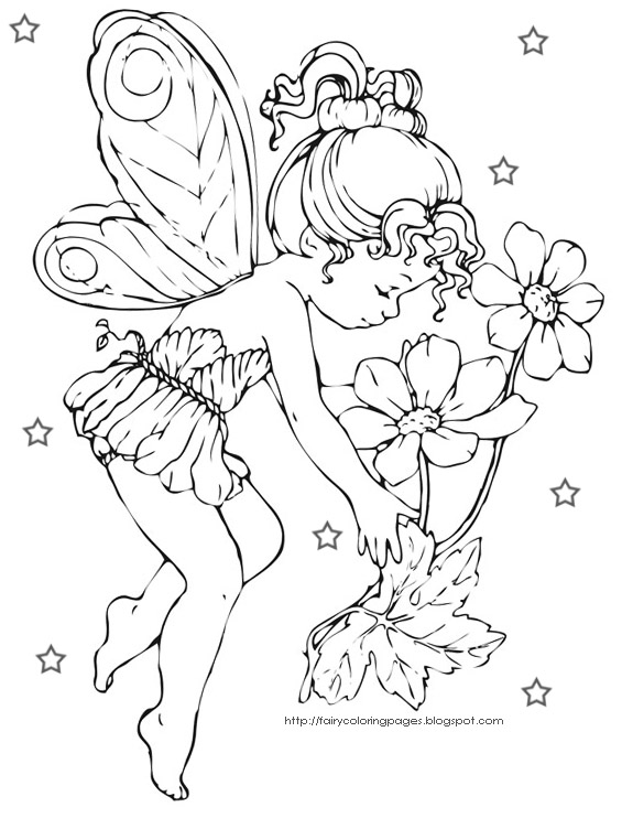 FAIRY COLORING PAGES