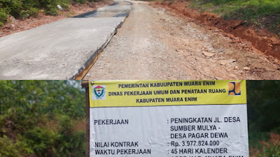 Proyek Peningkatan Jalan Desa Sumber Mulya -- Desa Pagar Dewa Diduga Kuat Menjadi Ajang Korupsi 