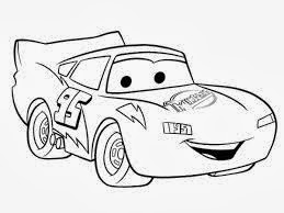 Lightning McQueen is the principal graphic symbol on Cars Disney Movie Top Cars Coloring Pages - Lightning McQueen