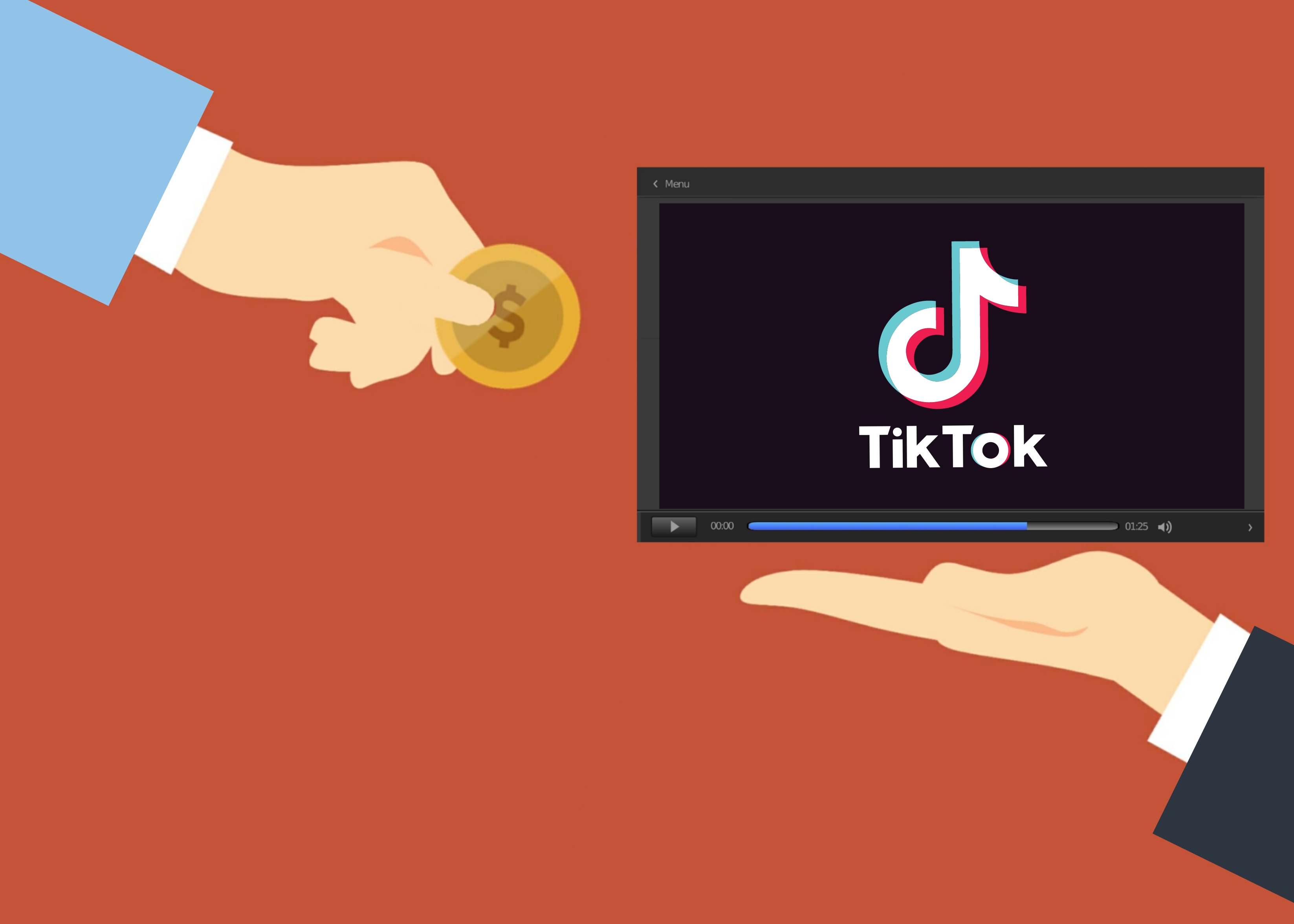 TikTok earnings graphic design