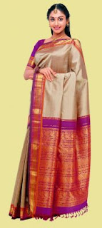 Model in Kanchipuram Sarees