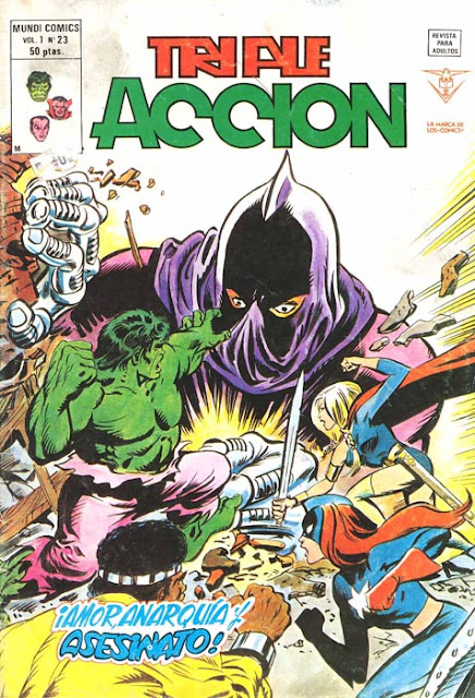 Portada de Triple Acción Volumen 1 Nº 23 Ediciones Vértice