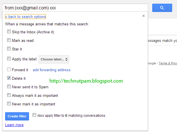 How to Block mails from certain senders in Gmail