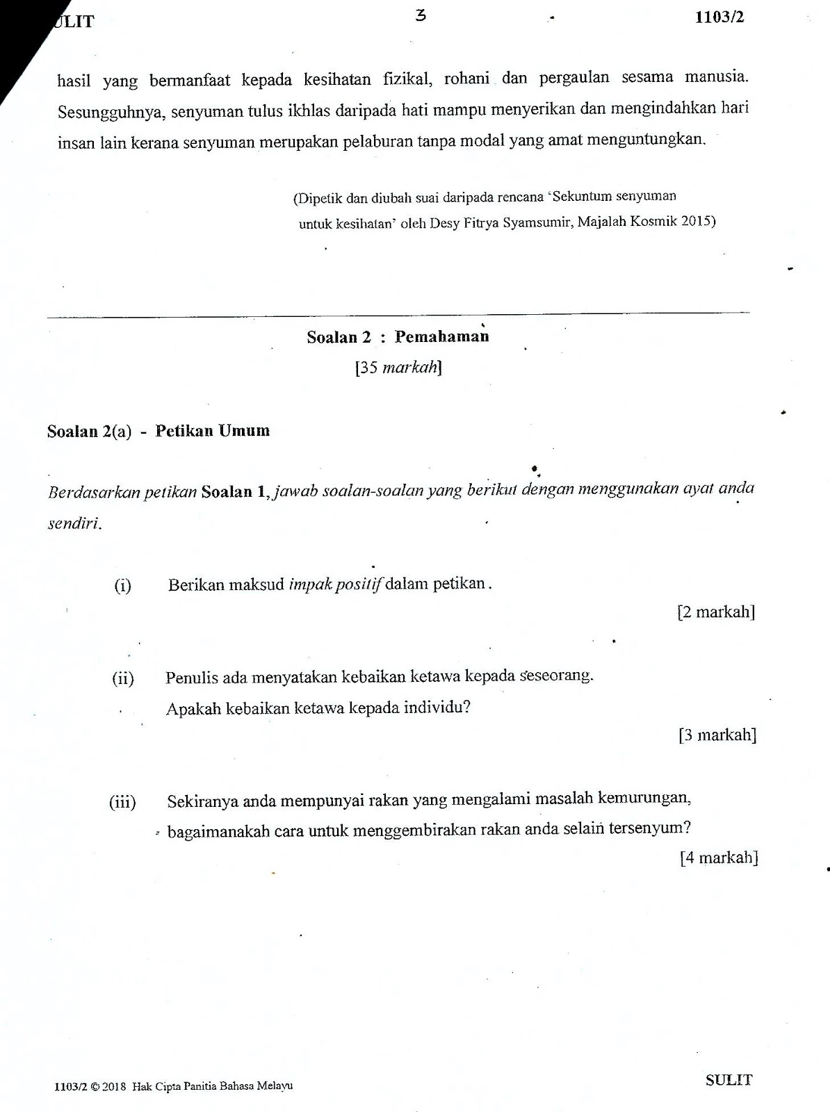 Laman Bahasa Melayu SPM: PEPERIKSAAN PERTENGAHAN TAHUN 