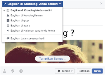 Membagikan Kiriman Ke Group Facebook