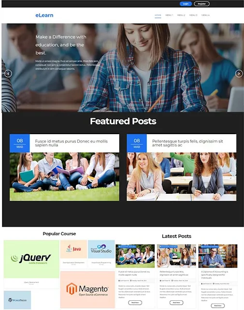 eLearn Blogger Template free download