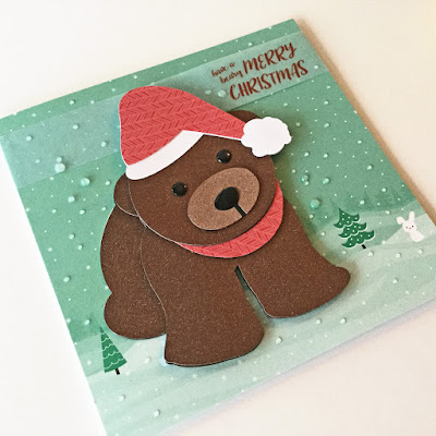 Using Silhouette Glitter Sticker Sheets to make your own glitter paper and card. Designed by Janet Packer for GraphtecGB Silhouette UK at https://www.craftingquine.blogspot.co.uk. Uses the Polar Bear Card by Jennifer Rush from the Silhouette Design Store.