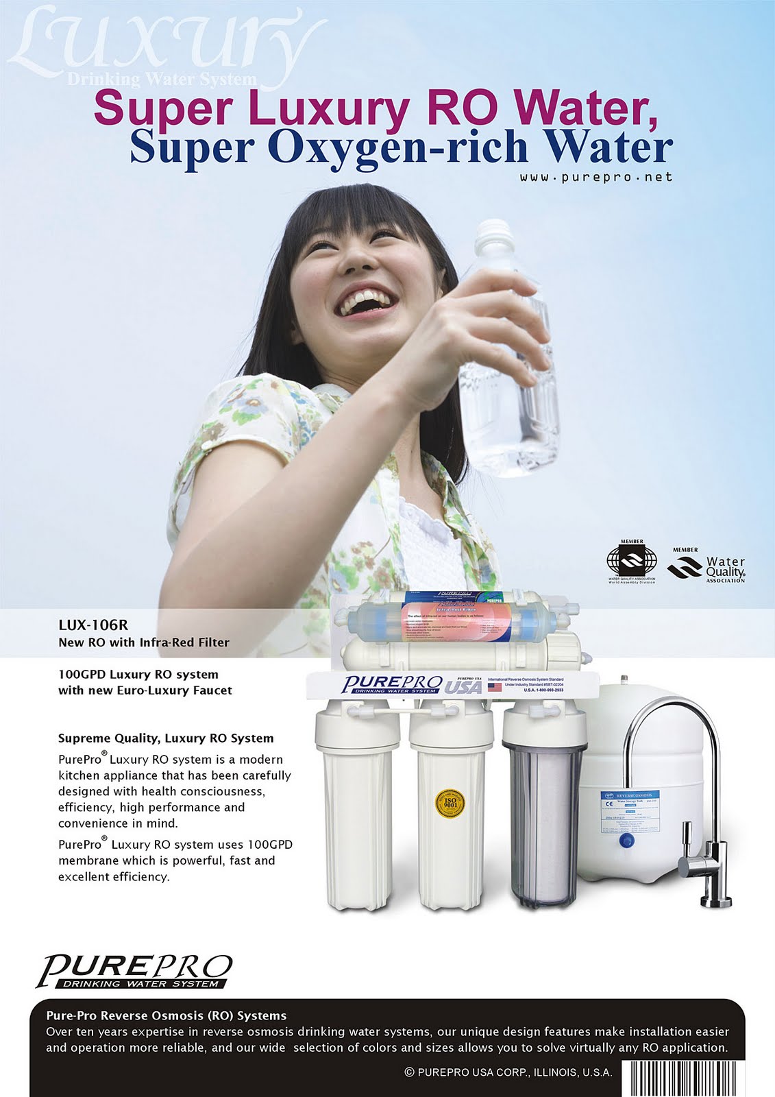 PurePro® LUX-106R Reverse Osmosis Water Filtration System