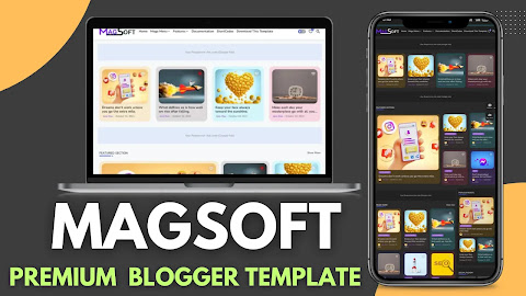 Magsoft Premium Blogger Template download 