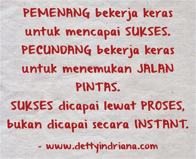 Perbedaan Pemenang dan Pecundang ~ Rahasia Sukses Bubu Detty