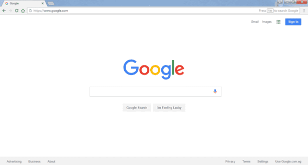 واجهة Google Chrome