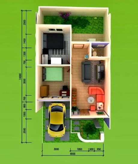 Gambar Desain Rumah Ukuran 7x12 Meter 2 Lantai Contoh Sur