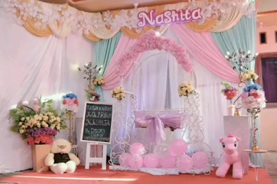 dekorasi aqiqah anak perempuan modern terbaru