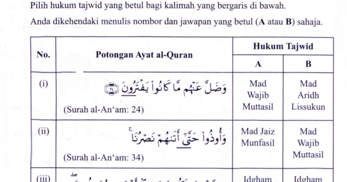 Soalan Tajwid Hukum Nun Mati - Resepi Book f