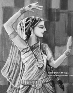 Image of a beautiful lady performing Indian cultural dance Bharatnatyam