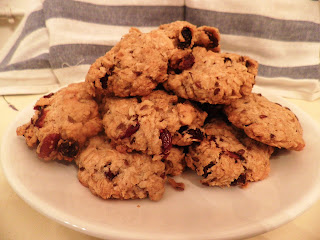 Cranberry and coconut oatmeal cookies