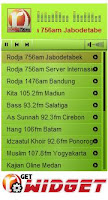 widget radio streaming, Radio Rodja, radio Assunah, ceramah / kajian agama islam dari berbagai chanel