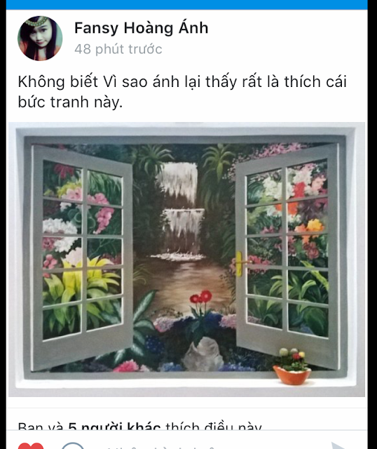 tranh tường 3D cửa sổ Bình Dương