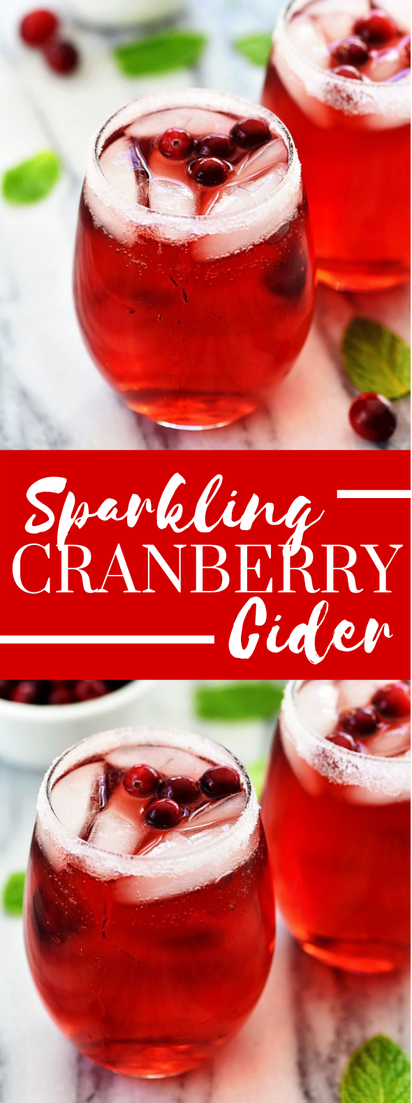 Sparkling Cranberry Cider #partydrink #apple