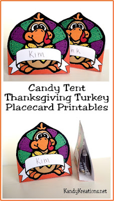 Make Thanksgiving a little easier with this super cute Turkey place card printable.  Add a name and a little bit of chocolate sweetness and you have the perfect place card setting to keep your guests happy until dinner starts.
