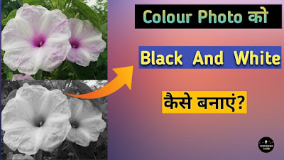 colour photo ko black and white kaise kare