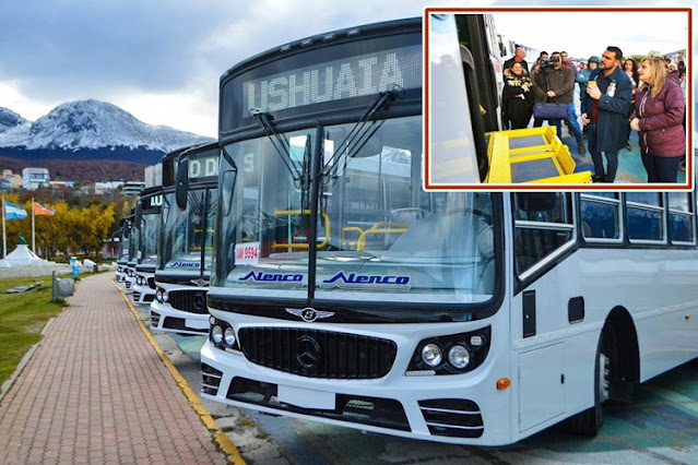 Nuevos colectivos para Ushuaia, con rampa para personas con movilidad reducida