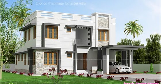 2450 sq  feet  modern  villa design House  Design Plans 