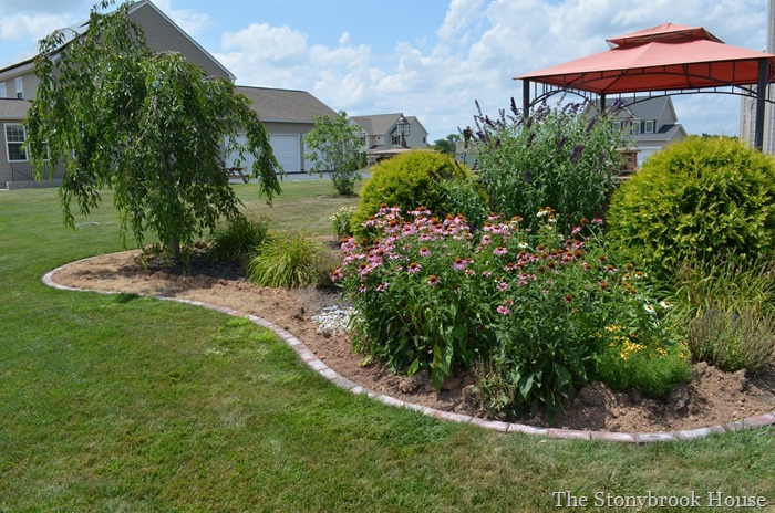 Brick Garden Edging around Patio