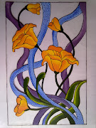 Tableau Florale (tableau peinture sur verre)