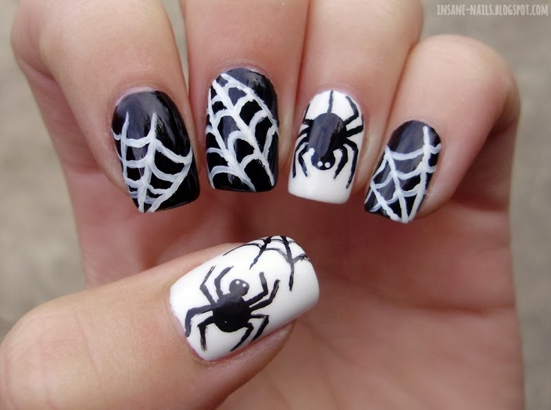 inSANEnails: Halloween nail art challenge 2013 - spider webs