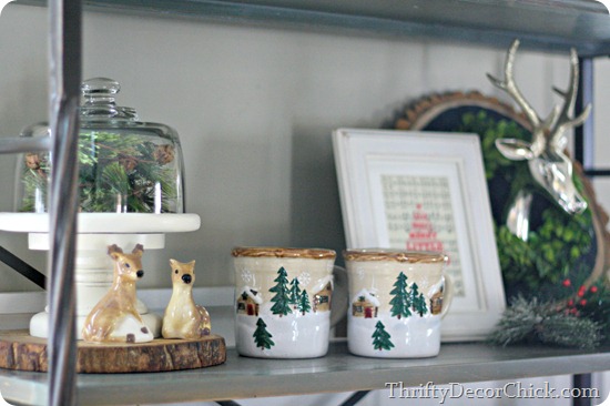 Christmas kitchen shelves