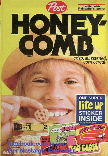 Post Cereal Box 70s 80s Honeycomb honey comb Hideout hide out