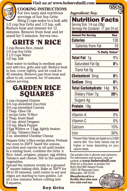 Recipes soy grits