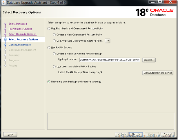 Oracle Database 18c Upgrade