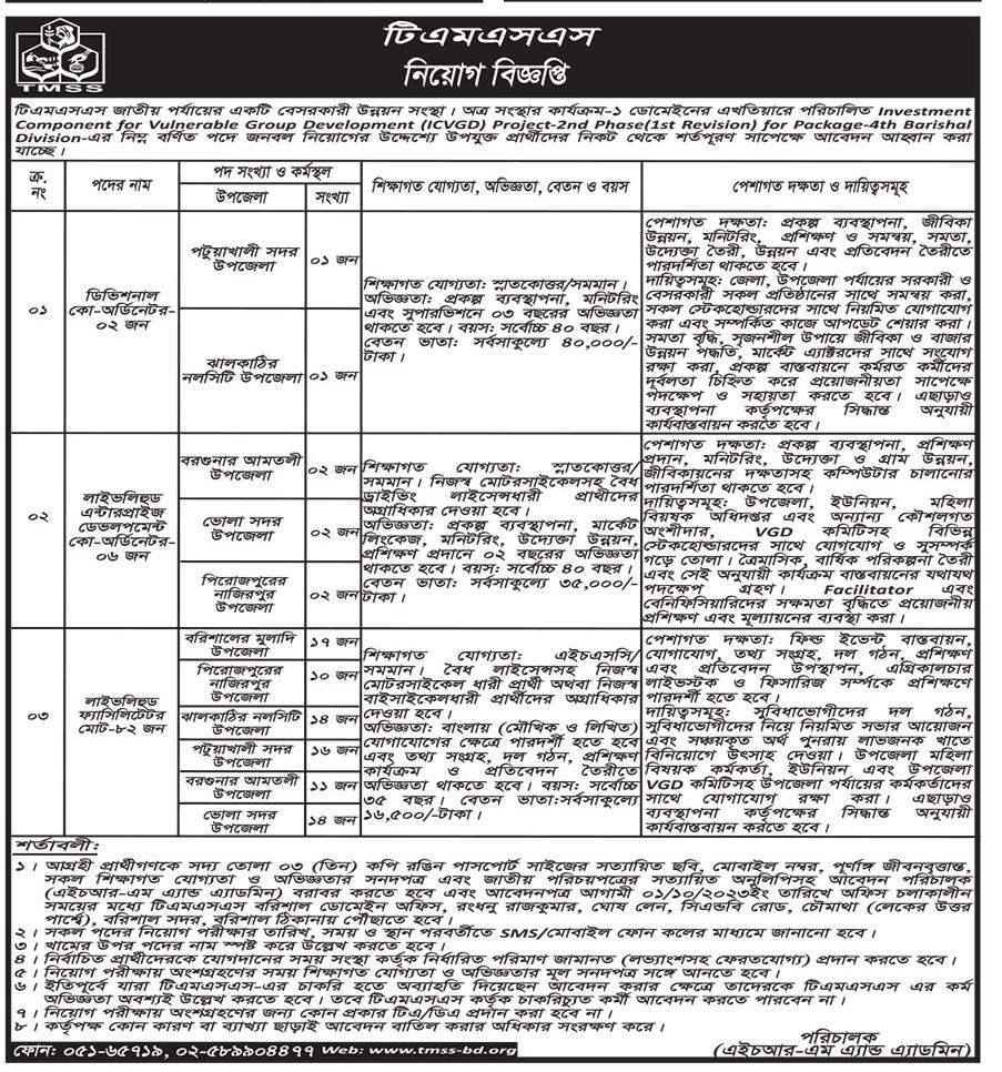 TMSS Job Circular 2023