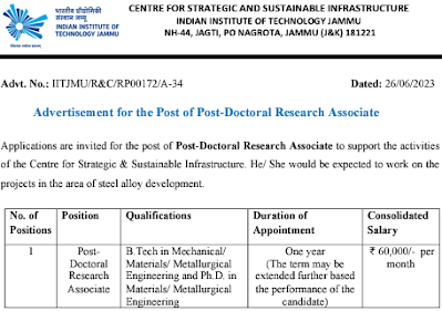 Mechanical Materials Metallurgical Engineering B.Tech  Ph.D Job Opportunities IIT