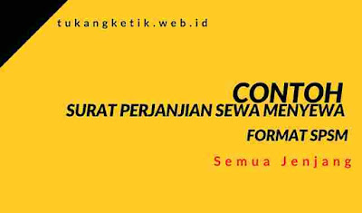 Contoh Surat Perjanjian